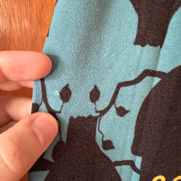 LuLaRoe Black and Blue Leggings w/Owl design. - Picture 2 of 3